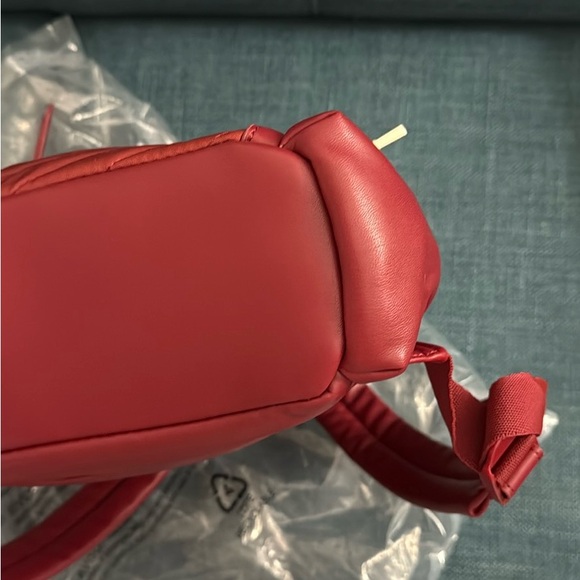 NWOT Karl Lagerfeld Chevron Backpack (Burgundy) - Picture 8 of 10